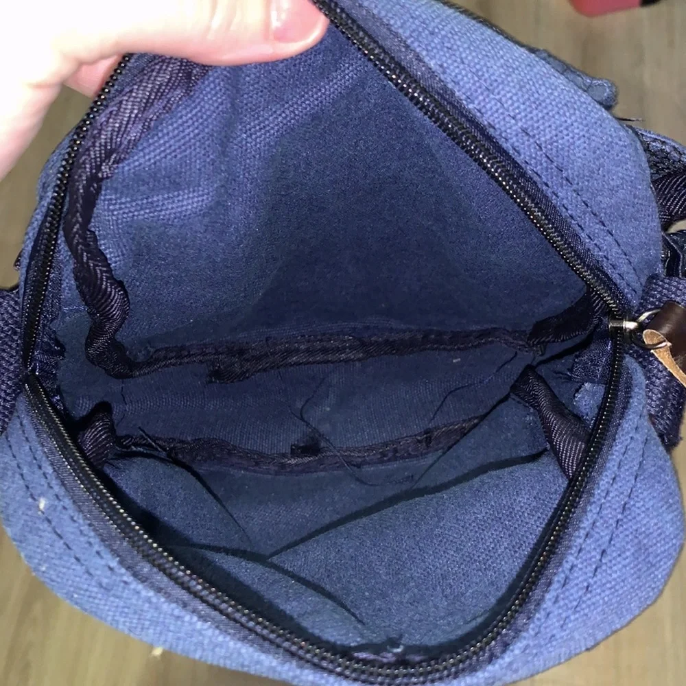 Blue multi purpose travel crossbody bag